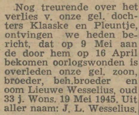 Wesselius Lieuwe